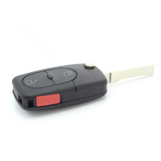 CARGUARD - Audi - carcas cheie tip briceag, 2+1 butoane, cu buton panic i baterie CR 2032