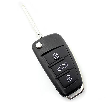 Audi - model nou - carcas cheie tip briceag, cu 3 butoane - CARGUARD