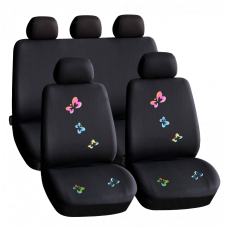 Set huse scaun auto ieftine, Universale 9 piese, model BUTTERFLY
