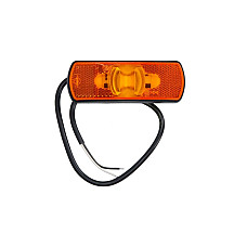 Lampa gabarit Outline marker lights L/R orange LED height 44mm width 122mm depth 16mm surface hose length 500 12/24V with reflector TRUCKLIGHT SM-UN119