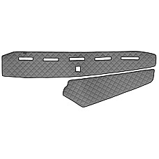 Material pentru plansa de bord Covoras de bord lipsa gaura senzorului de proximitate gri Piele matlasata EKO ECO-LEATHER Q VOLVO FH II FH16 II 03.14- F-CORE F-CORE FD05 GRAY