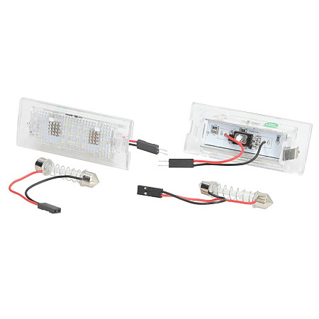 Elemente iluminare Licence plate lamp LED ligght colour: white set 12V with road approval BMW X3 E83 X5 E53 01.00-12.11 M-TECH CLP001