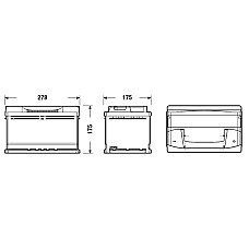 Acumulator Pornire Acumulator EXIDE 12V 71Ah/670A EXCELL R+ en 278x175x175 B13 pornire EXIDE EB712