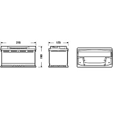 Acumulator Pornire Acumulator EXIDE 12V 80Ah/640A EXCELL R+ en 315x175x190 B13 pornire EXIDE EB800