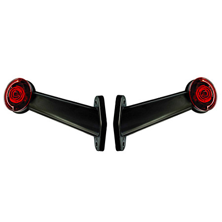 Lampa gabarit camion cu brat 60 cu LED 12/24V Set 2buc Stg/Dr - Alb/Rosu