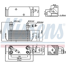 Radiator ulei, ulei motor Oil radiator LAND ROVER DISCOVERY IV RANGE ROVER SPORT I 3.0/3.0D/3.6D 04.06-12.18 NISSENS NIS 91280