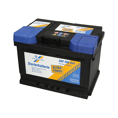 Acumulator Pornire Acumulator CARTECHNIC 12V 60Ah/540A ULTRA POWER R+ borna standard 242x175x175 B13 - flansa de montare 10.5 mm pornire CARTECHNIC CART560409054