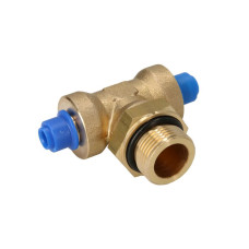Cap de cuplare Montare TEKALAN Conector T cu trei cai M22x15 6mm/6mm metal cantitate: 1buc cu piulita PNEUMATICS PNT6/M22/6