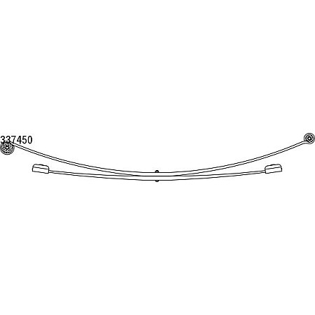 Pachet arc cu foi Leaf spring rear no.of blades: 2x740 MERCEDES SPRINTER 3-T B903 VW LT 28-35 II LT 28-46 II 2.1D-Electric 02.95-07.06 LS GERMANY 337450-LS