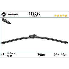 Lamela stergator Wiper blade Flat rear 1pcs Visioflex 400mm  VOLVO C30 BMW X7 G07 CITROEN C5 II OPEL VECTRA C GTS SKODA FABIA II OCTAVIA II VW MULTIVAN T5 TOURAN TRANSPORTER T5 08.02- SWF SWF 119536