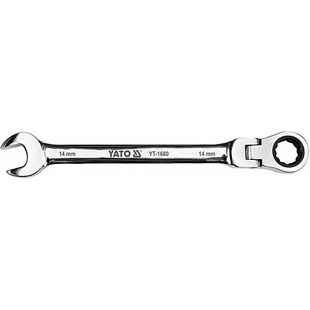 Cheie Combinata Cu Clichet Si Cap Flexibil 14Mm YATO YT-1680