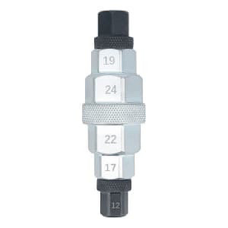 Cheie roti colour: silver, for motorycle wheels size 12; 14; 17; 19; 22; 24mm OXFORD OX782