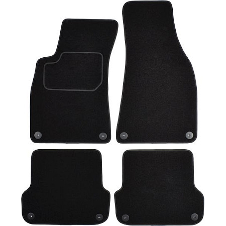 Covoras podea textil Floor mats Velours 4 pcs front/rear set colour neagra AUDI A4 B6 11.00-12.04 Saloon / Station wagon MAMMOOTH MMT A041 AUD115 PRM 01
