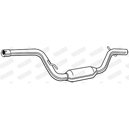 Toba esapamet intermediara Sistem de evacuare a amortizorului VOLVO C30 C70 II S40 II V50 2.4 01.04-12.12 WALKER WALK23060