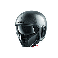 Cati de protecie deschise Casca Casca cu jet SHARK S-DRAK 2 BLANK GLITTER culoare gri marime L unisex SHARK HE2762E-SSX-L