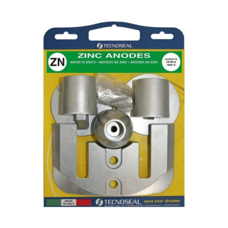 Kit anodic Anode set zinc intended use: salt water VOLVO PENTA Bravo III 2004-up TECNOSEAL TENKITBRAVOIII-04