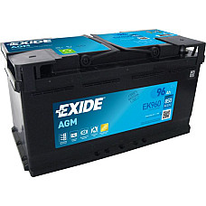 Acumulator Pornire Battery EXIDE 12V 96Ah/850A AGM START&amp;STOP AGM R+ en 353x175x190 B13 agm EXIDE EK960