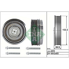 Set fulie, arbore cotit Crankshaft pulley BMW 2 F45 X1 F48 MINI COUNTRYMAN F60 1.5H 11.14- INA 544 0505 20