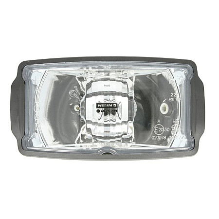Far Universal headlamp L/R long-range H3/T4W 12/24V width 220mm height 123mm white plastic neagra position lights wire 0.15m WESEM HP5.22486.01