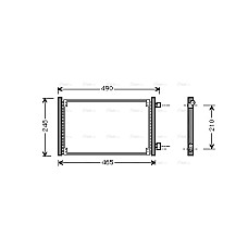 Condensator, climatizare A/C condenser  FIAT SEICENTO / 600 0.9/1.1/Electric 11.97-01.10 AVA COOLING FT5223 AVA