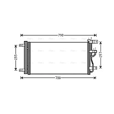 Condensator, climatizare A/C condenser with dryer CHEVROLET CAPTIVA OPEL ANTARA A 2.0D/2.2D 12.10- AVA COOLING OLA5612D AVA