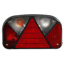 Stop spate Rear lamp L MULTIPOINT II 12V with indicator with stop light parking light triangular reflector connector: 5 pin ASPOCK A24-7000-507