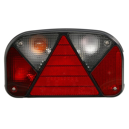 Stop spate Rear lamp L MULTIPOINT II 12V with indicator with stop light parking light triangular reflector connector: 5 pin ASPOCK A24-7000-507