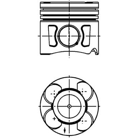 Piston 696 STD FIAT DOBLO DOBLO-MINIVAN FIORINO FIORINO-MINIVAN GRANDE PUNTO IDEA PALIO PANDA PANDA-HATCHBACK PUN OPEL CORSA C (X01), Hatchback Van, 09.2000 - 12.2012 Kolbenschmidt 41289600