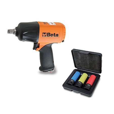 &quot;Pistol de impact Air impact wrench external square 1/2&quot;&quot; 1760 Nm air consumption: 288 l/min. weight: 2 kg kit contains:wheel sockets&quot; BETA BE1927P/4