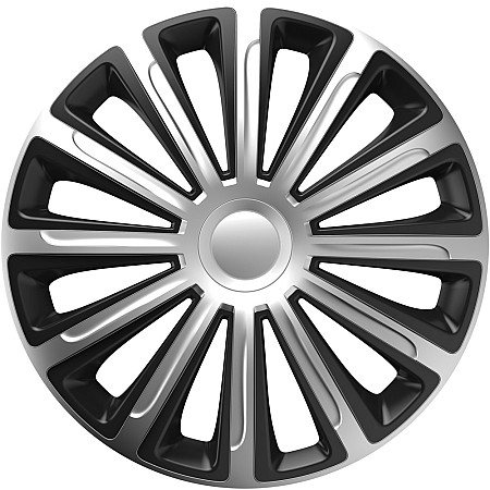 Set capace roti auto Cridem Trend 4buc - Argintiu/Negru - 14''