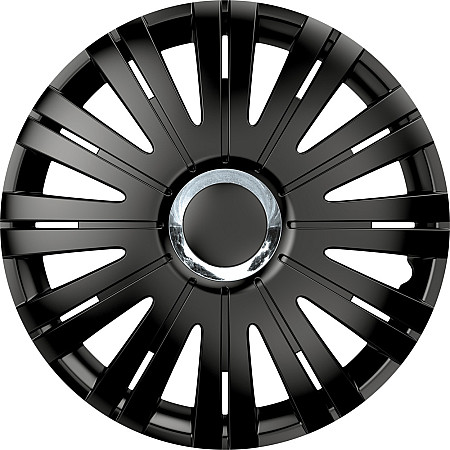Set capace roti auto Cridem Active RC 4buc - Negru/Crom - 15''