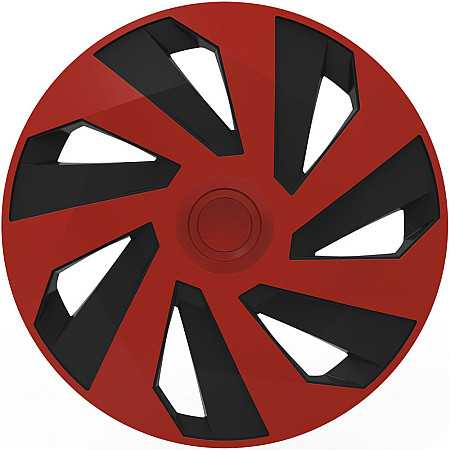 Set capace roti auto Cridem Vector 4buc - Rosu/Negru - 15''