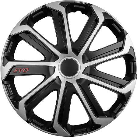 Set capace roti auto Cridem Evo 4buc - Negru/Argintiu - 16"'