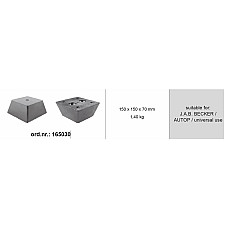 Tampon cric hidraulic Rubber pad {Rubber pad} type: square for lift Manufacturer: AUTOP / BECKER / universal BOECK 165030