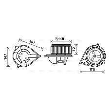Electromotor, ventilatie interioara Suflanta de aer FIAT DUCATO 1.9D-2.8D 03.94- AVA COOLING FT8427 AVA