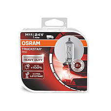 Bec incandescent Light bulb Set 2pcs H11 24V 70W PGJ 19-2 up to 100% greater brightness up to 2x longer life Truckstar Pro Plus 100% OSRAM OSR64216 TSP DUO/EA