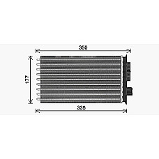 Radiator calorifer caldura 295x177x42mm IVECO EUROCARGO I-III EUROCARGO V 8040.25B.4200-F4BE0611A 01.91- HIGHWAY 50021007HW