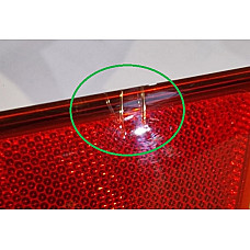 Stop spate Rear lamp L LC12T LED 24V with indicator with fog light reversing light with stop light parking light triangular reflector scratched glass  SCHMITZ VIGNAL VAL161000 WYP