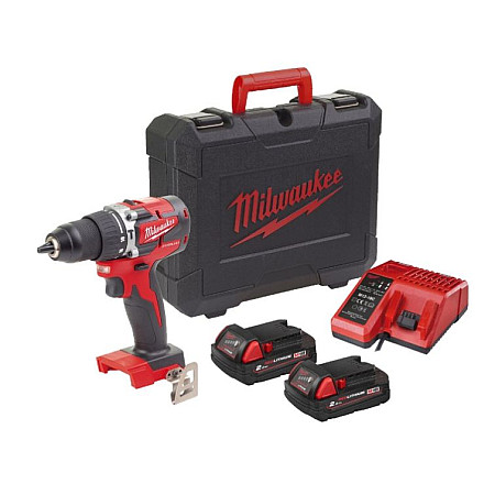 Surubelnita burghiu Drill-screwdriver impact power supply: battery-powered M18 CBLPD-0 15-13mm voltage: 18V maximum torque: 60Nm 2 x 2 Ah Li-Ion MILWAUKEE 4933464320