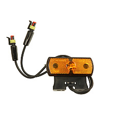 Lampa gabarit Outline marker lights L/R orange LED with hanger 24V connector: SUPERSEAL 2PIN SCHMITZ ASPOCK A31-2464-034