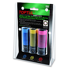 "Set scule Seturi de prize Hexagonal dimensiune tubulara: 1/2"" 3 buc pentru jantele din ALUMINIU" TOPTUL GDAS0301