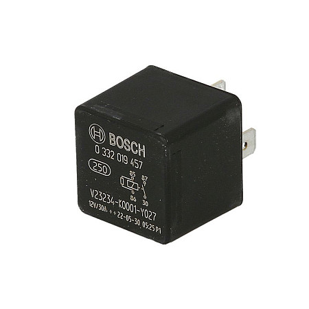 Releul curentului de lucru Releu GP 12V 30A numar conexiuni: 4 MERCEDES A W168 A W169 A W176 B SPORTS TOURER W245 B SPORTS TOURER W246 W242 B SPORTS TOURER W247 C C204 C CL203 02.68- BOSCH 0 332 019 457