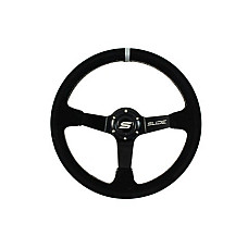 Echipament interior Interior accessories Steering wheel SLIDE 350mm offset:90mm Suede Silver Strip SLIDE PP-KR-033