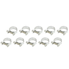 Colier furtun Metal clamp worm gear 10pcs width 10 mm max diam 20mm diameter 18-20 mm material: soft steel steel type: W1 normal Mini-Clip MIKALOR OSM 03010616 10SZT