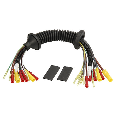Set de reparat cabluri, haion Fir de cablu Cu furtun lichid de spalare parbriz pentru capacul portbagajului 300mm numar pini: 13 cu capac cu furtun ABARTH GRANDE PUNTO FIAT GRANDE PUNTO 1.2-1.9D 06.05- SENCOM SEN503070
