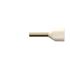 Conector electric Opak. 100 szt. Koncowki tulejkowe Twin do dwoch przewodow material E-Cu ocynkowany galwanicznie 2x05x15 biale DRESSELHAUS 4620/000/17 2X0.5X15