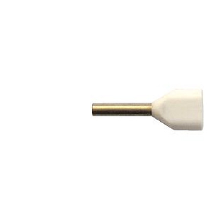 Conector electric Opak. 100 szt. Koncowki tulejkowe Twin do dwoch przewodow material E-Cu ocynkowany galwanicznie 2x05x15 biale DRESSELHAUS 4620/000/17 2X0.5X15