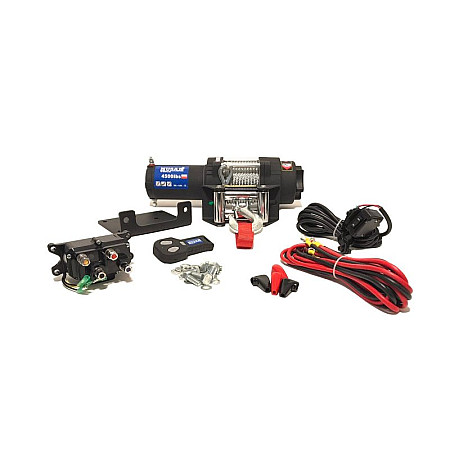 Troliu ATV ATV and quad winches BST 4500lbs towed weight 2041kg 25HP voltage 12V reduction 198:1 rope type steel 145m brake type automatic HUSAR WINCH BSTS4500LBS