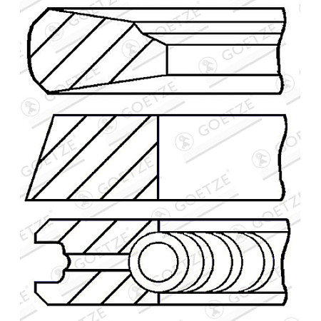 Set segmenti piston Inele de 115mm STD 316 2385 35 SCANIA SCANIA 4 4 BUS DC9.01-DSC9.15 01.96-09.10 GOETZE 08-109200-00