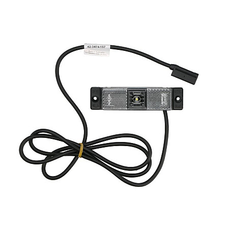 Lampa gabarit Outline marker lights L/R UNIFAB shape: rectangular white LED height 32mm width 130mm surface hose length 1500 no hanger 10/12/24/30V connector: CLICK-IN/P&amp;R IP6K9K UNIFAB ASPOCK A42-3474-151